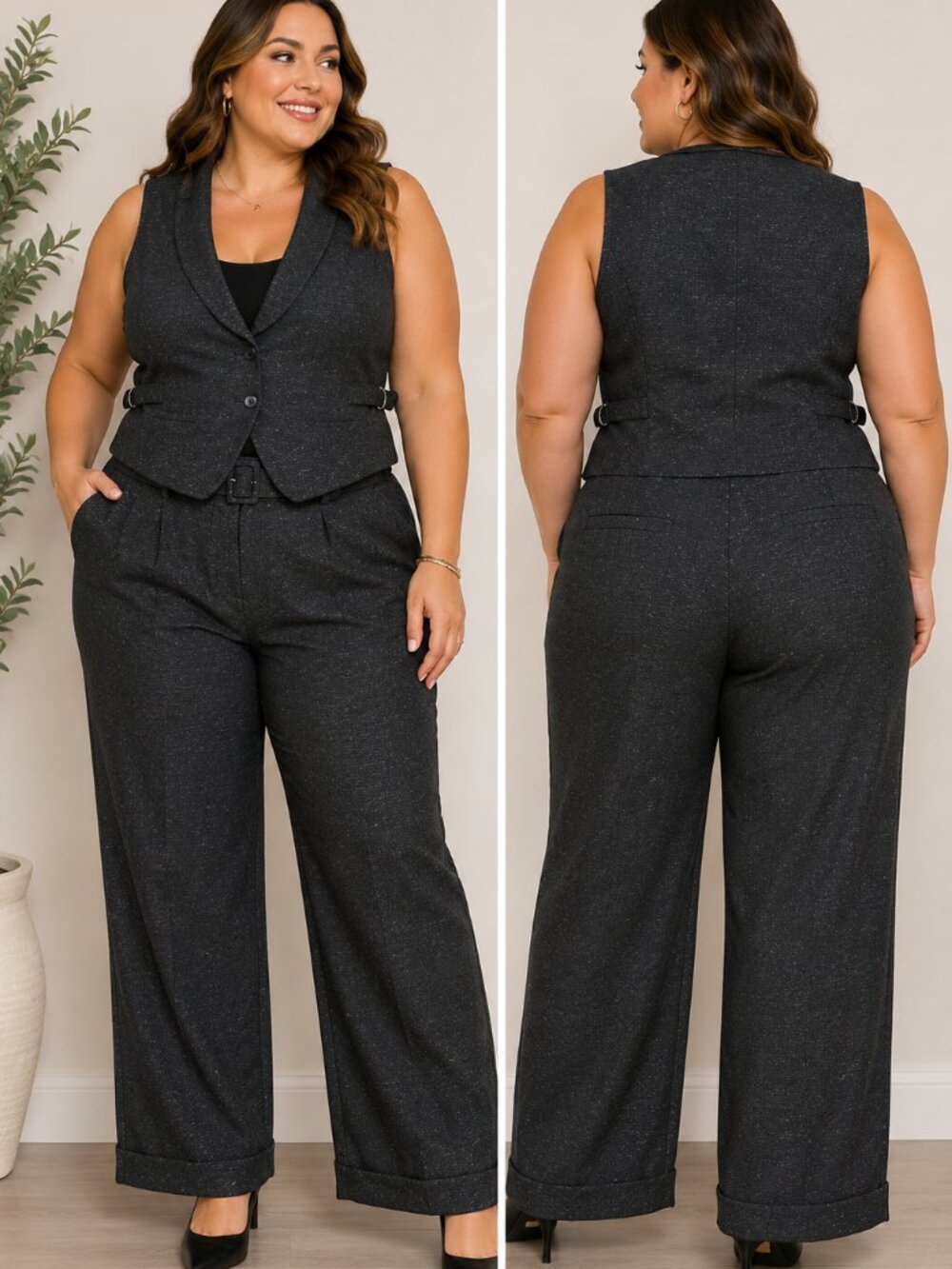 AGB Vest (Size 18) & New Dimensions Wide Leg Pant Set (Size 20)